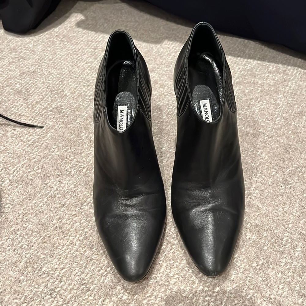 Manila Blahnik Black Bootie